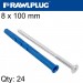 FRAME FIXING FF1 WITH CSK HEAD SCREW 8X100MM 24PSC PER TUB